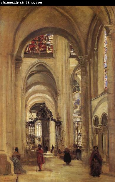 Corot Camille Interior of the Cathedral of sens