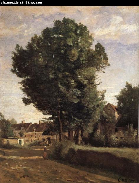 Corot Camille Entrance of Coubron