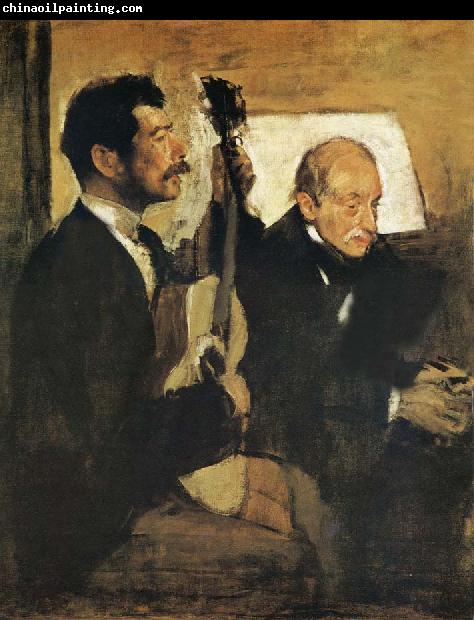 Edgar Degas Artist-s Father and Pagand