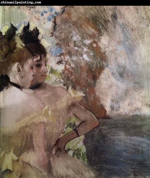 Edgar Degas The Female actress in the background