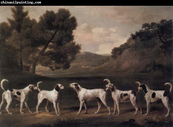 George Stubbs Foxhounds in a Landscape