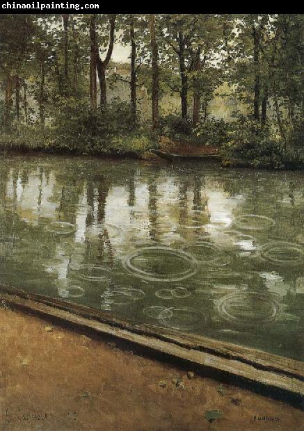 Gustave Caillebotte Riverside through the rain