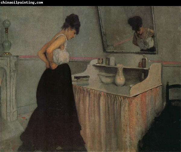 Gustave Caillebotte The fem in front of the toilet table