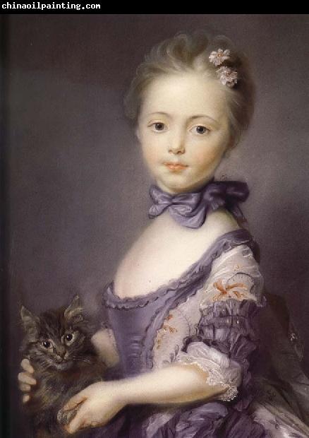 Jean-Baptiste Peronneau A Girl with a Kitten