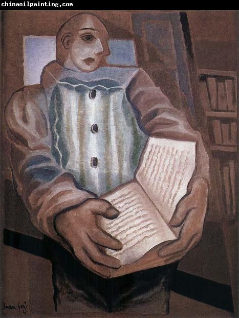 Juan Gris The clown scooped up the book