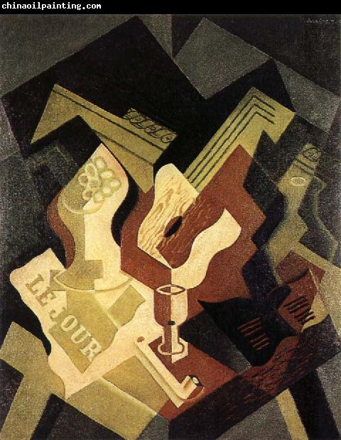 Juan Gris Guitar and fruit dish