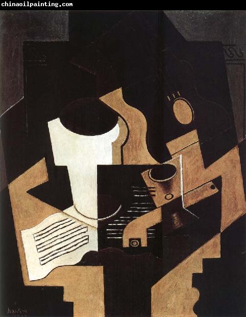 Juan Gris Guitar Pipe and Score