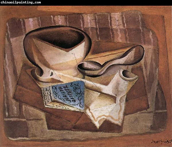 Juan Gris Bottle book and soup spoon