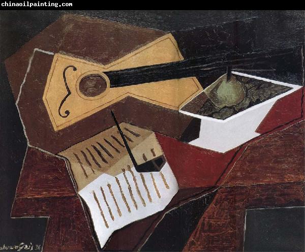 Juan Gris Guitar and fruit dish