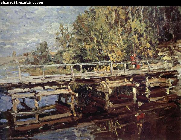 Konstantin Korovin Bridge in the autumn scenery