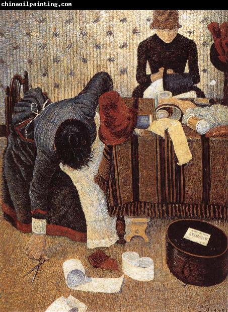 Paul Signac The woman making hats