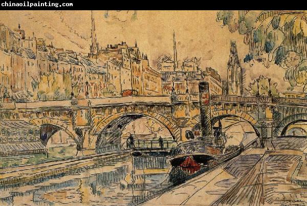 Paul Signac Bridge tug