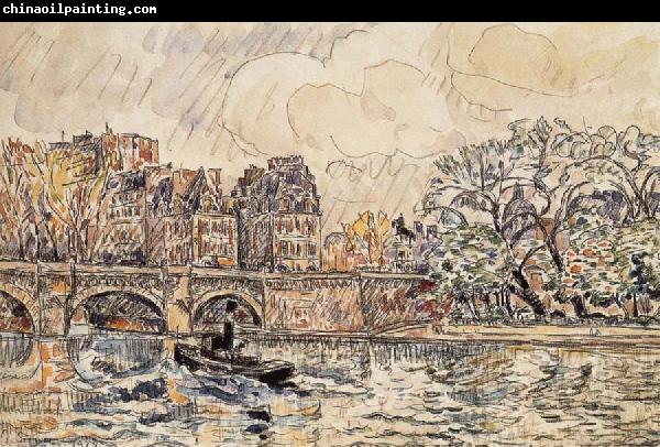 Paul Signac The new bridge of Paris