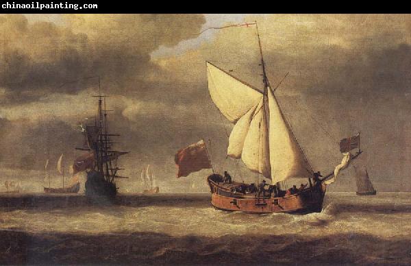 VELDE, Willem van de, the Younger The Yacht Royal Escape Close-hauled in a Breeze