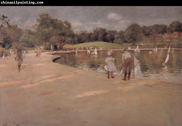 William Merritt Chase The boat in the park