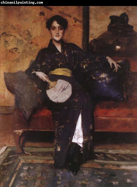 William Merritt Chase Blue Kimono