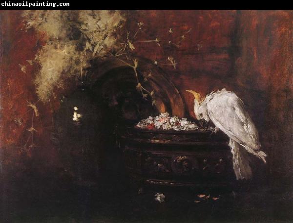 William Merritt Chase Still life and parrot