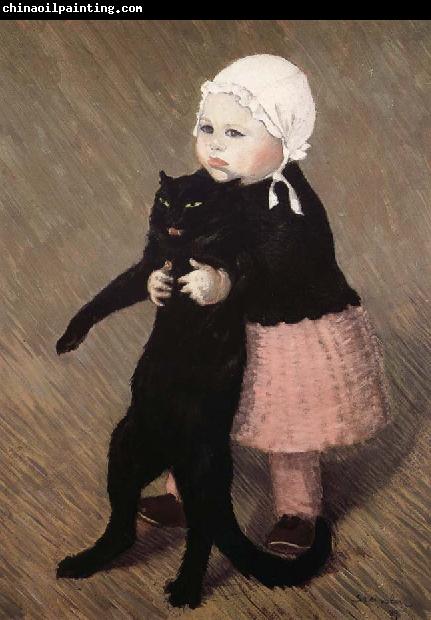 theophile-alexandre steinlen La Fillette au Chat