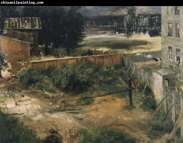 Adolph von Menzel Rear Counryard and House