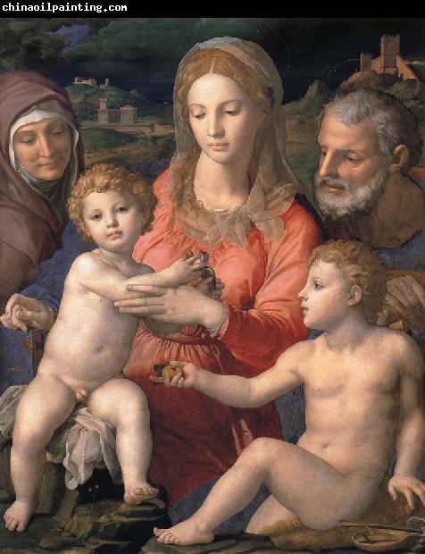 Agnolo Bronzino Holy Family with St  Anne and the infant