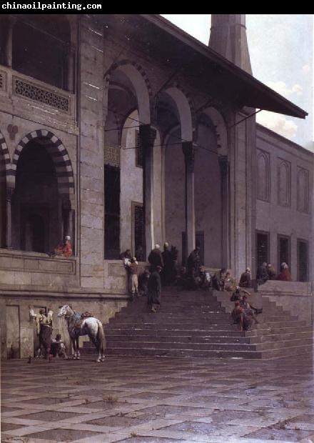 Alberto Pasini The Door of the Yeni-Djami Mosque in Constantinople