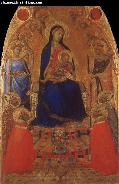 Ambrogio Lorenzetti Madonna and Child Enthroned with Angels and Saints