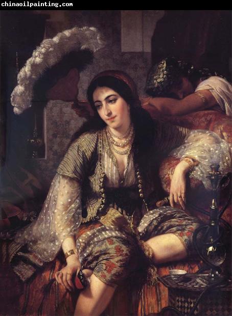 Ange Tissier Algerian Woman and her slave