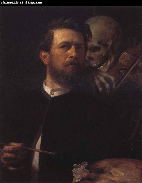 Arnold Bucklin Self-Portrait iwh Death Playing the Violin