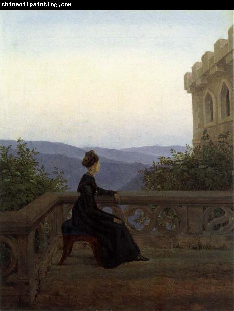 Carl Gustav Carus Woman on the Balcony