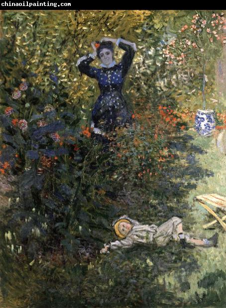 Claude Monet Camille and Jean Monet in the Garden at Argenteuil