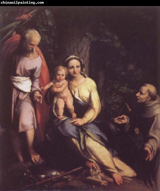 Correggio Rest on the Flight to Egypt with Saint Francis