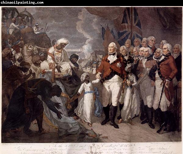 Daniel Orme Lord Cornwallis Receiving the Sons of Tipu Sultan as Hostages