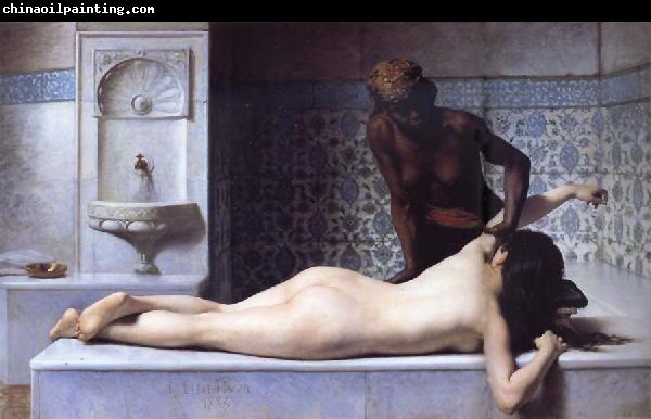 Edouard Debat Ponsan The Massage Scene from the Turkish Baths