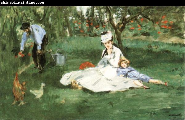 Edouard Manet The Monet Family in the Garden