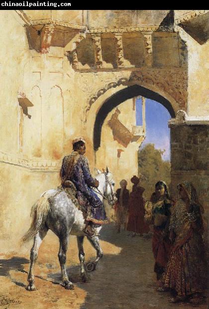 Edwin Lord Weeks A Street SDcene in North West India,Probably Udaipur