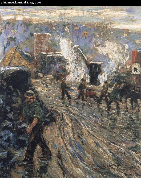 Ernest Lawson Building the New York