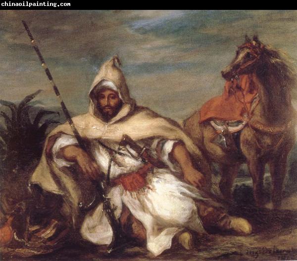 Eugene Delacroix A Moroccan from the Sultan-s Guard