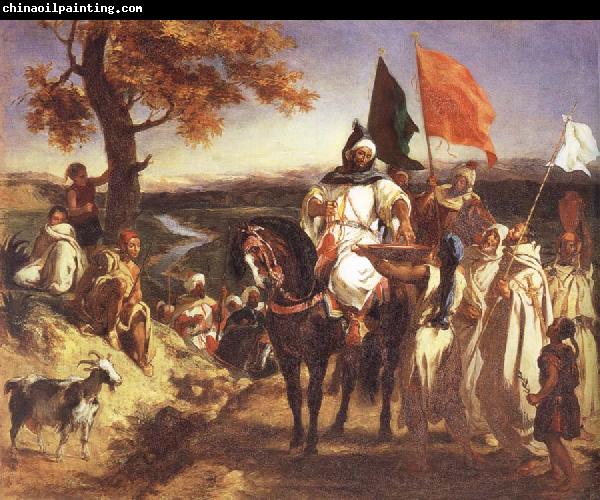 Eugene Delacroix Moroccan Chieftain Receiving Tribute