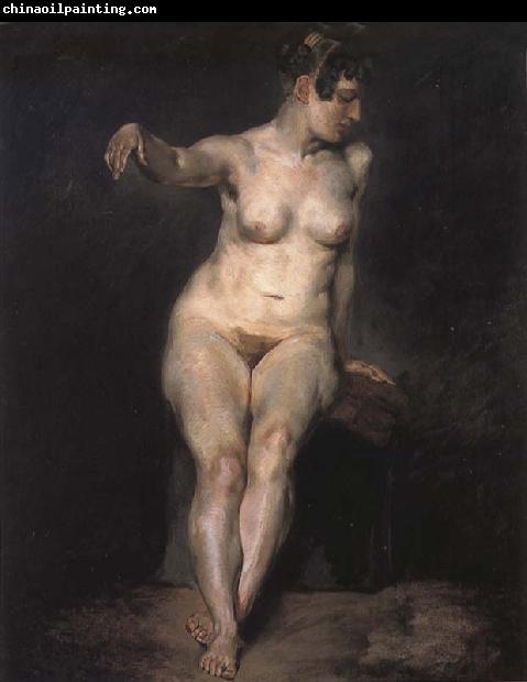 Eugene Delacroix Seated Nude