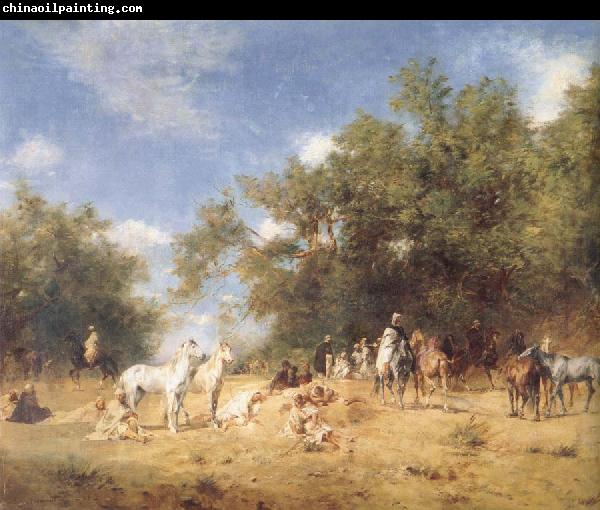 Eugene Fromentin Arab Horsemen Resting