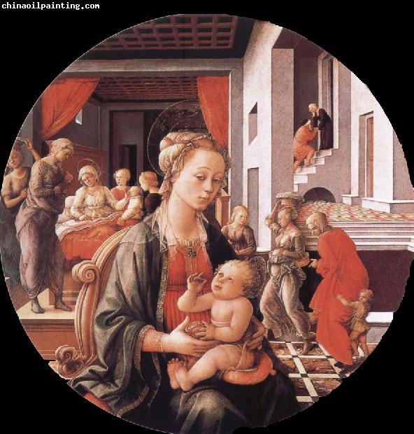 Filippino Lippi Virgin with the Child and Scenes from the Life of St Anne