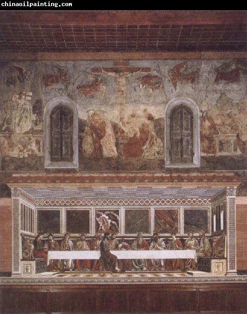 Francesco del Castagno Last supper and above resurrection