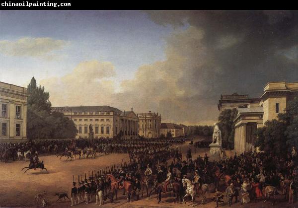 Franz Kruger Parade on Opernplatz in 1822