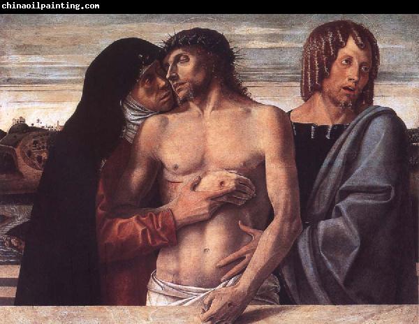 Giovanni Bellini Dead Christ Supported by the Madonna and St John