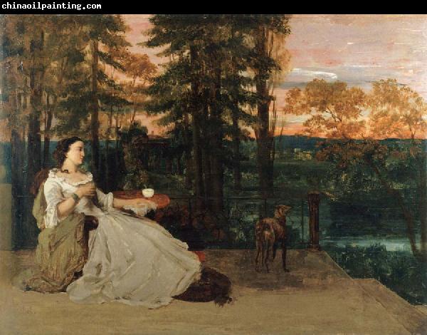 Gustave Courbet Lady on the Terrace