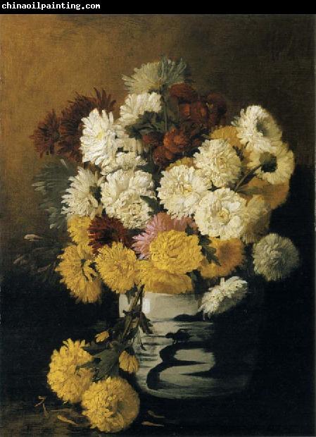 Hirst, Claude Raguet Chrysanthemums in a Canton Vase