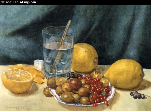 Hirst, Claude Raguet Still Life with Lemons,Red Currants,and Gooseberries