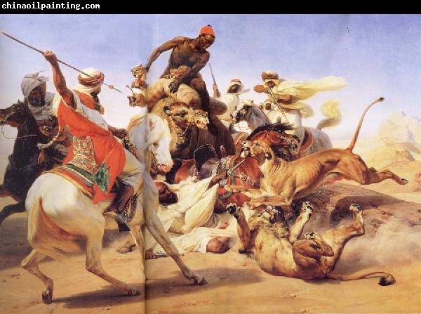 Horace Vernet Lion Hunt