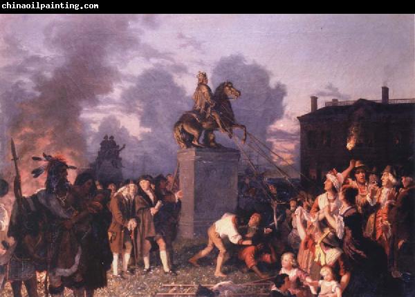 Johannes Adam  Oertel Pulling Down the Statue of King George III