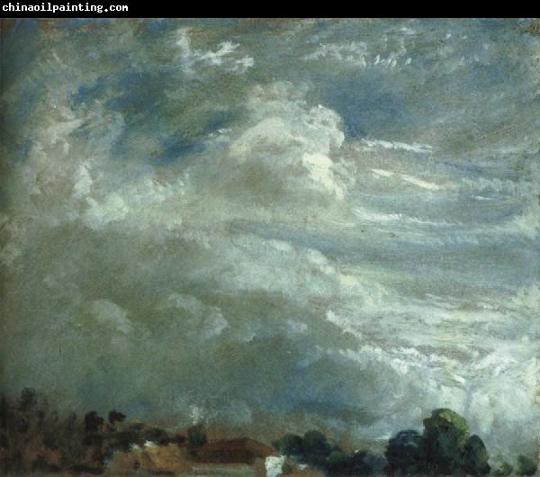 John Constable Cloud Study over a horizon of trees